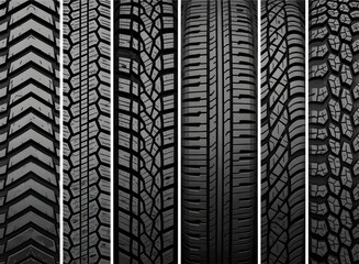 Tire tread patterns assortment