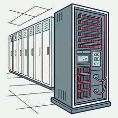 Server room illustration