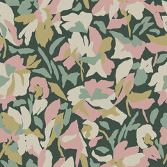 Vector botanical illustration seamless pattern