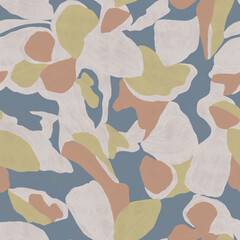abstract botanical motif all over seamless pattern