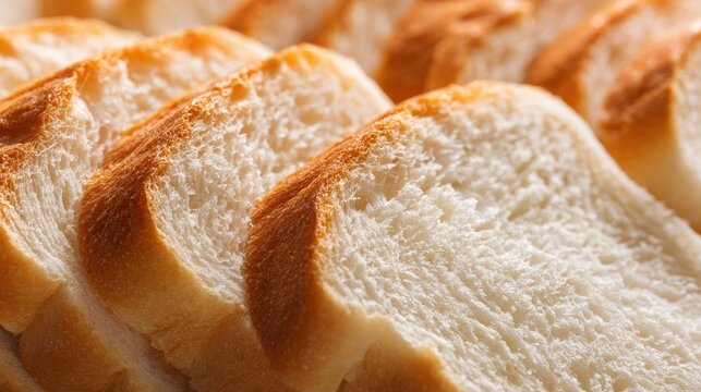 Slices of White Bread, Close-up View