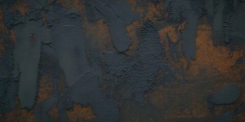 Naklejka premium A dark and blurry abstract image with hints of orange and brown tones