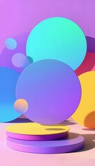 abstract color background with circles