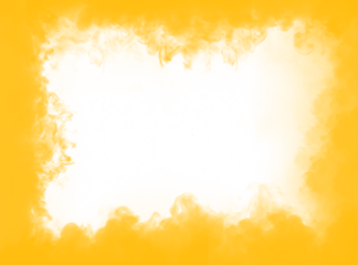 Intense vibrant yellow smoke creating a rough textured border against a solid black background suggesting danger or dramatic energy