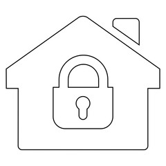 Home security lock icon
