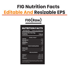Nutrition Facts Label on a White Background Displaying Dietary Information