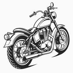Obraz premium Classic motorcycle illustration