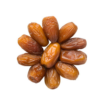 Zahidi Date &ndash; Top-Down Flat Lay PNG, High-Resolution Food Photography