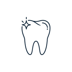 Obraz premium A clean and healthy tooth icon representing dental care and oral hygiene for a bright smile and healthy gums