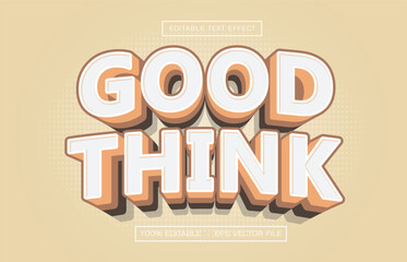 Retro Cream 3D Bold Text Effect