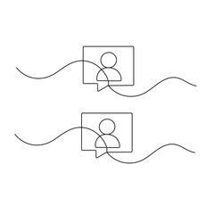 Obraz premium Simple hand-drawn doodle of a user account identity symbol in modern style