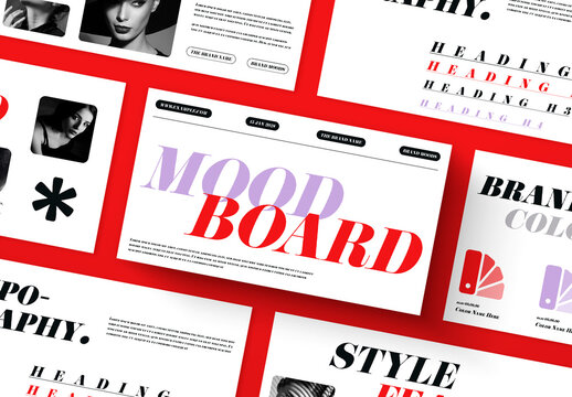 Mood Board Presentation with Typography and Brand System