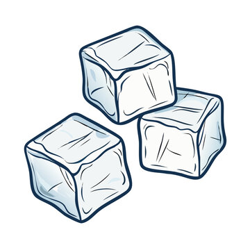 Three ice cubes