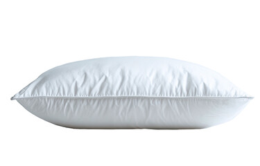 Soft, fluffy white pillow with a textured cover, isolated on a black backdrop