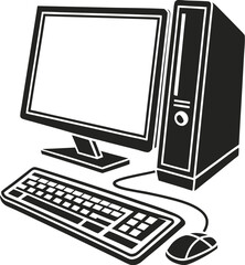 Fototapeta premium computer monitor and keyboard