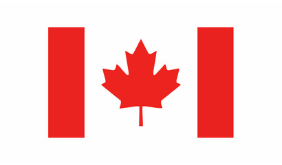 SEO-Friendly Title Canada flag flat vector icon with red maple leaf isolated on white background © KHATUN