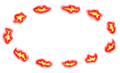 Flame Ring Frame Effect with Burning Fire