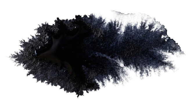 Black Watercolor Ink Blot Splash Texture