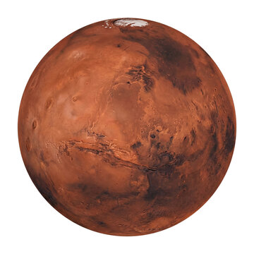 Red Planet Mars Sphere Isolated