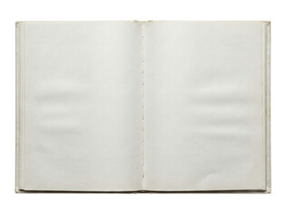Naklejka premium Open Blank Book With Visible Stitching