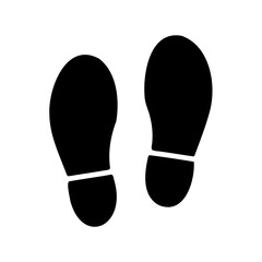 black footprints on white background simple design illustration