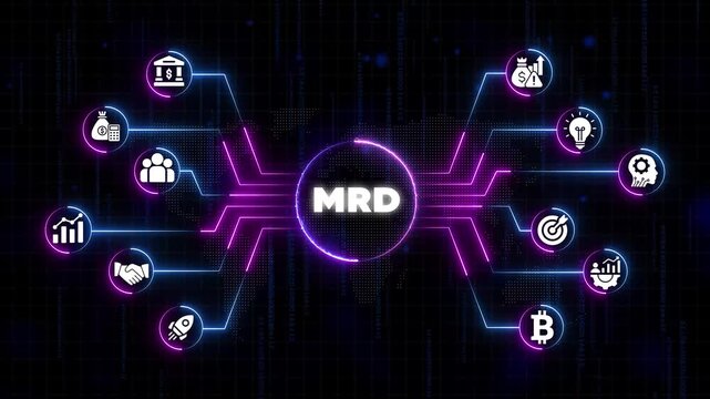 M R D Concept Neon Business Finance Technology Network