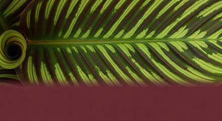 Vibrant green leaf with distinctive veins