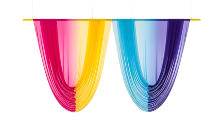 Vibrant Gradient Draped Banners Set