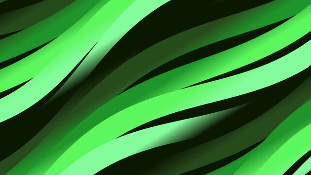 Vibrant green wavy lines pattern with gradient shades, abstract flowing graphic background.
