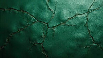 beautiful green background with natural leather texture and visible green veins close up organic material surface sample abstract backdrop concept of fashion interior design luxury business