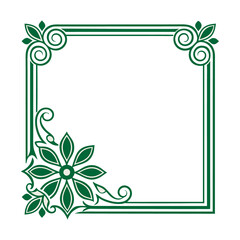 Obraz premium frame with flowers and leaves