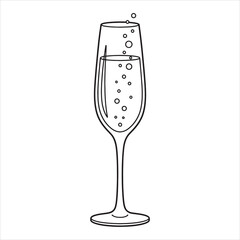 champagne coloring page