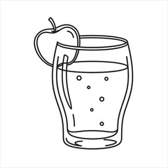 cider illustration vector coloring page