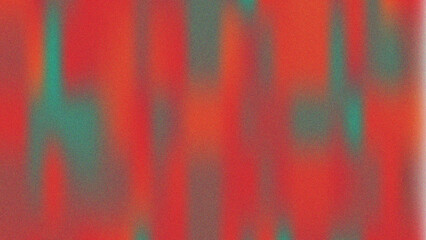 Bold abstract grain texture with dominant red tones blended with teal accents. Heavy noise and soft transitions create an expressive, dynamic background suitable for modern art, music visuals,poster. © Surya Htg