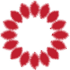 Fototapeta premium Red fluffy flower petal vector illustration design