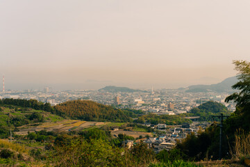 Obraz premium shikokuchuo-shi, ehime, japan - 3 august 2025 City view