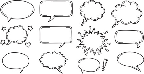 Fototapeta premium Black speech bubble collection. Set of speech bubble. Speech bubble comic