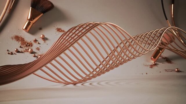 Copper Wire Twisting and Bending Motion.