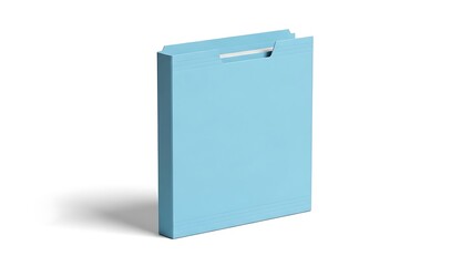 empty blue book cover on white background