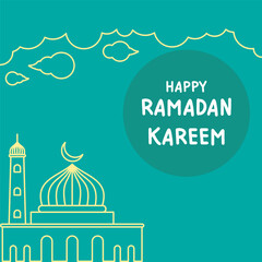 Fototapeta premium Happy ramadan kareem