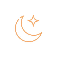 Text ramadan kareem moon and star