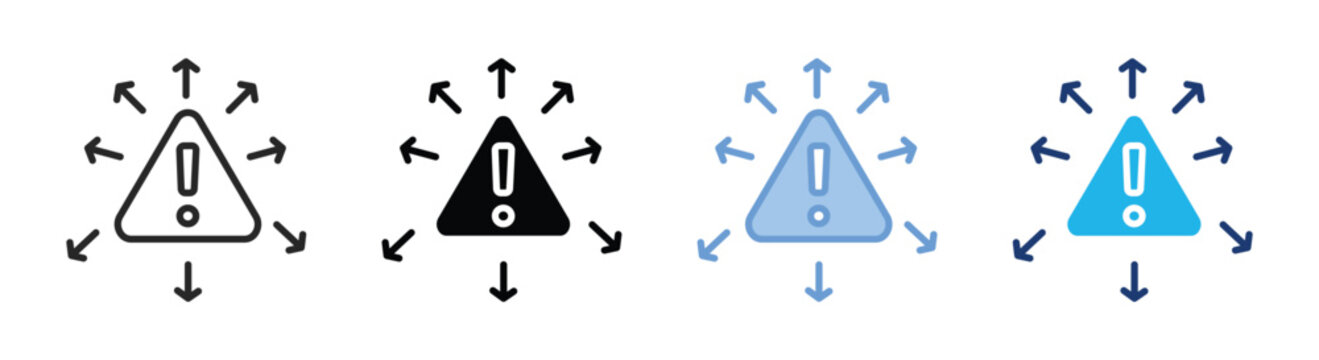 Risk management icon set multiple style collection