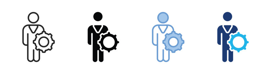 Crisis management icon set multiple style collection