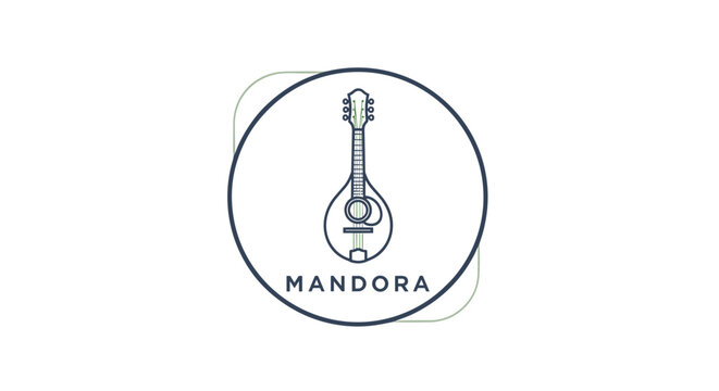 Mandora Musical Instrument Logo Design.