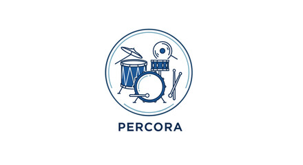 Fototapeta premium Percora Drum Logo Design Element Circle.