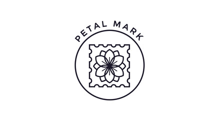 Fototapeta premium Petal Mark Logo with Flower Design 1.
