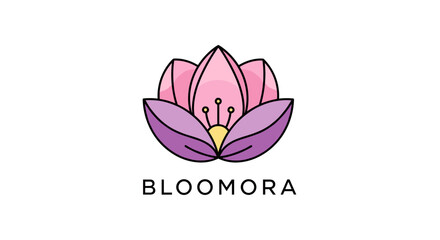 Fototapeta premium Pink Lotus Flower Logo Design Element 2.