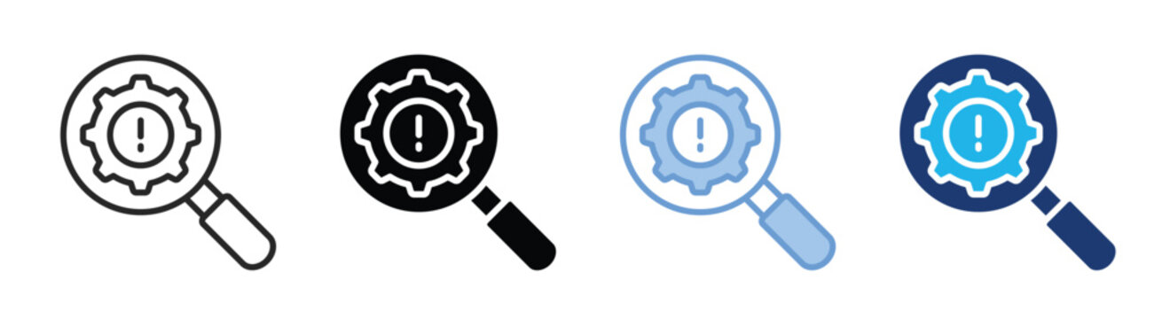 Identify icon set multiple style collection