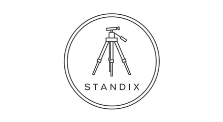 Standix Camera Tripod Logo Design Illustration.