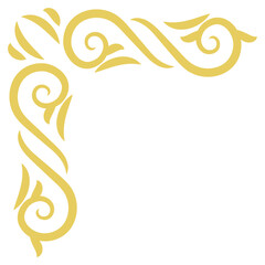 Elegant Decorative Corner. Isolated Vector Element.